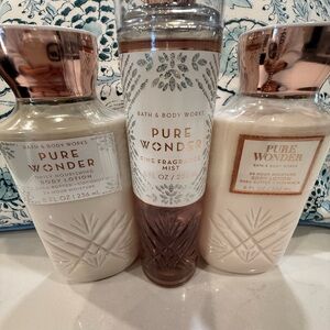 Bath & Body Works Pure Wonder Lotion & Fragrance Mist Set - Rose Gold Accents